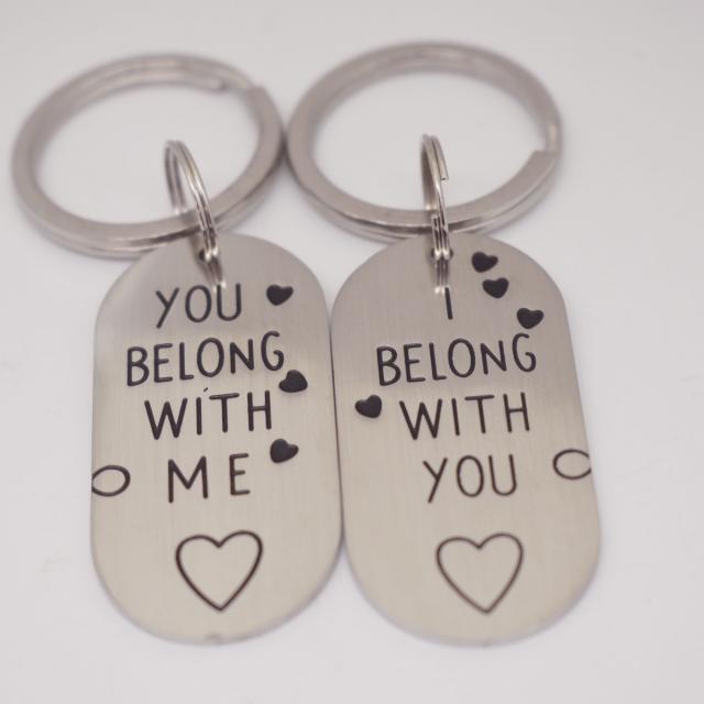 You belong to with me I belong to you couples heart keychains.jpg